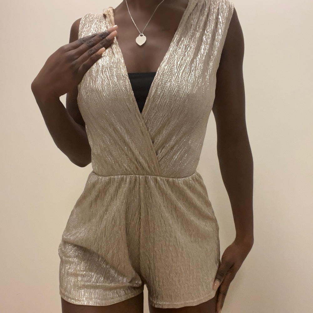 Gold Short-Jumpsuit